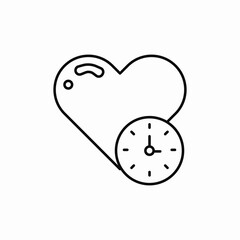 heart beat time icon sign vector