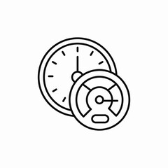 speed time icon sign vector