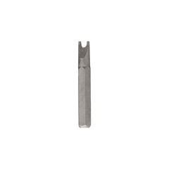 Iron bit for screwdriver and drill on Isolated on a white background close-up