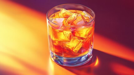 glass of aperol spritz cocktail