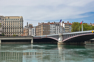 Naklejka premium bridge over the river