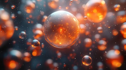 A hyper-detailed image of floating spheres made of different materials, captured with incredible textures and lighting.