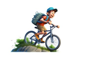 Fototapeta premium Bicycle vehicle cycling cartoon.