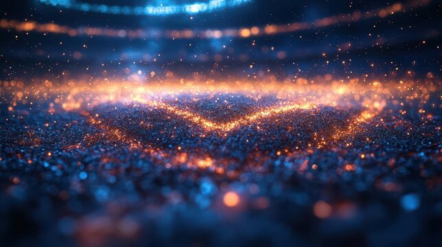 sports stadium background template, designed with vibrant details and a sense of excitement, perfect for illustrating sports events, team spirit, and competitive atmosphere in a dynamic layout