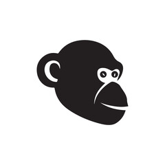 Obraz premium Monkey head icon isolated on white background