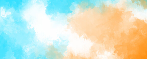 Abstract watercolor background with pastel colors soft texture and dreamy effect. Beautiful sunny day soft light clouds blur background. Air clouds in the pastel sky. Pastel backdrop in the air.