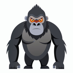vector gorilla on white background
