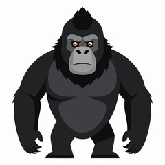 vector gorilla on white background