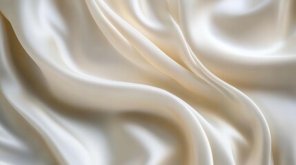 Fototapeta premium elegant background of softly draping white satin fabric, illuminated to highlight its smooth texture and gentle waves, evoking luxury and sophistication