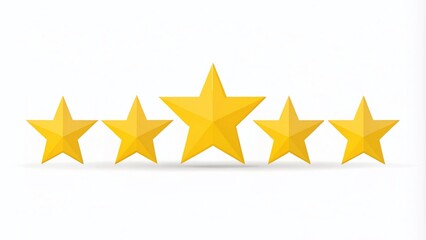 Fototapeta premium Five and Ten Star Customer Rating Concept for Product Reviews in Flat Style