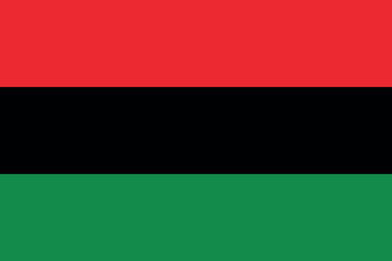 Normal shaped flag of the organization of PAN AFRICAN MOVEMENT