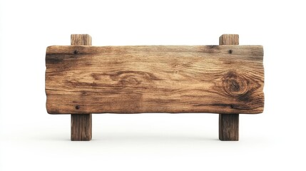 empty wooden signboard set against a plain white background, conveying simplicity and the potential for creativity, ideal for various messaging purposes