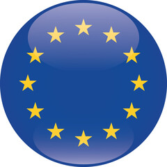 Sphere shaped flag of the organization EUROPEAN UNION