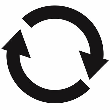 recommend clip art: Refresh Reload icon vector silhouette on white background