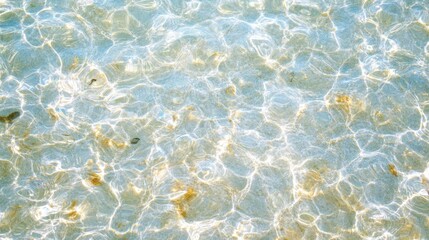 Obraz premium Underwater encounter, a tiny fish navigates the crystalclear depths of serene aquatic habitat