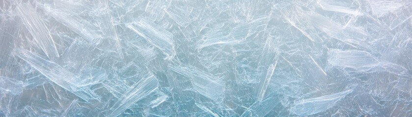 Obraz premium Icy blue wall, closeup texture of frozen winter wonderland closeup