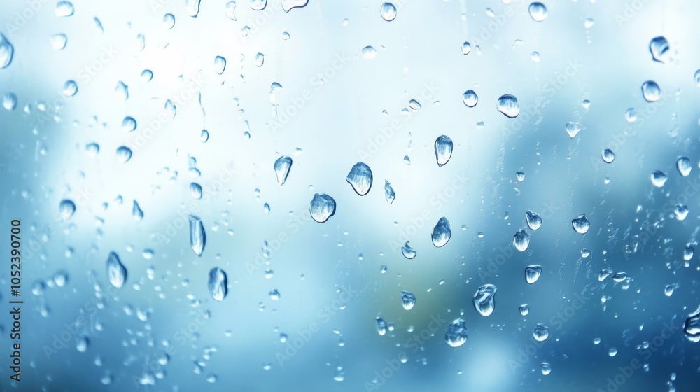 Canvas Prints abstract pattern of water drops clinging to a transparent surface closeup