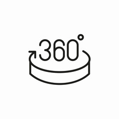 360 degrees icon sign vector