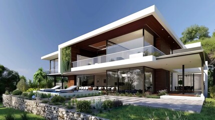 Fototapeta premium Architect project of dream house, Mortgages, Moving, New Location
