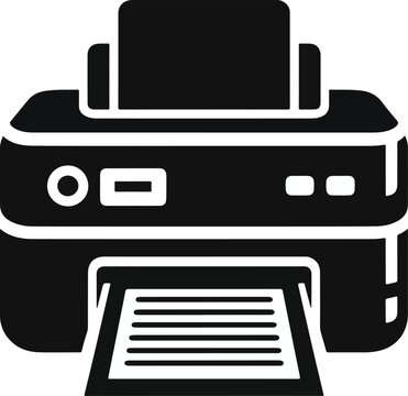 black printer printing document clip art preview