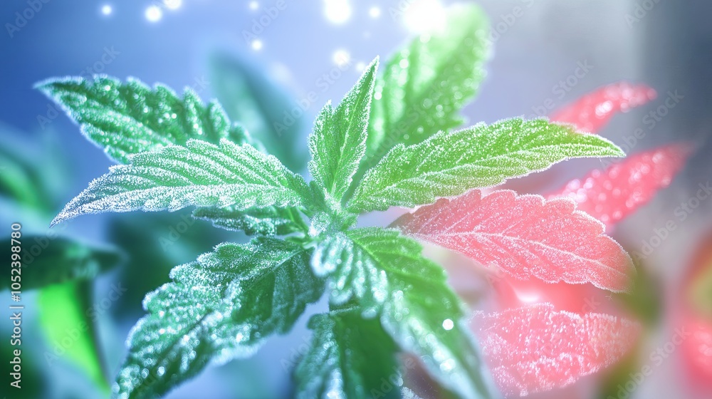 Aufkleber a cool frosted mint transitioning to a warm peach, creating an interesting temperature contrast