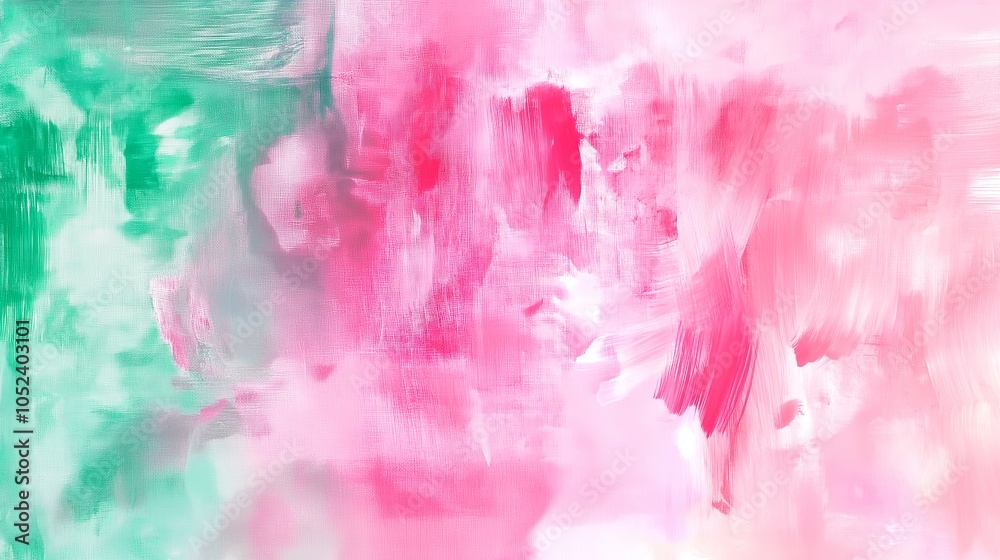 Poster A gentle gradient that shifts from soft pink to mint green, with a subtle blur blending the colors smoothly. 