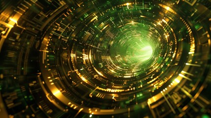 Obraz premium Abstract Quantum Currency Conceptual Visualization