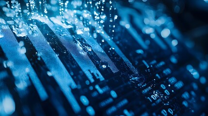 Dynamic Waterfall Financial Data Visualization Flowing Chart with Natural Fluid Movement