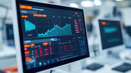 Modern AI System Displaying Data Analysis