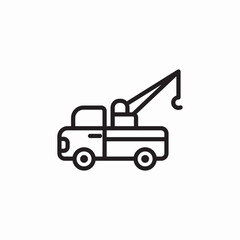 tow truck icon sign vector