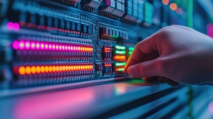 Electric Circuit Board with Colorful Indicators