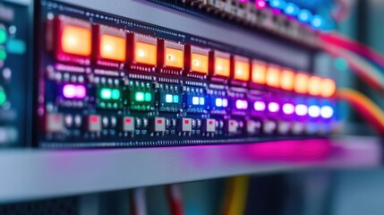 Fototapeta premium Electric Circuit Board Close-Up View