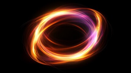 Fototapeta premium Vibrant Neon Light Trails in a Swirling Dance