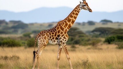 Obraz premium Playful Giraffes Interacting in Natural Habitat