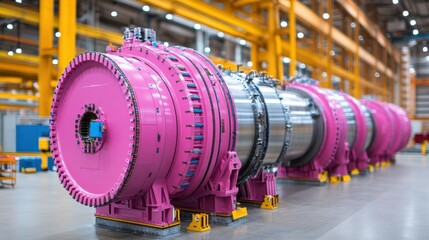 Obraz premium Intricate Large Wind Turbine Generator Displayed