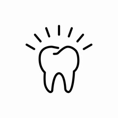 bright teeth icon sign vector