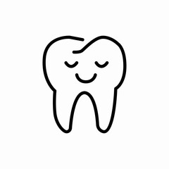happy tooth icon sign vector