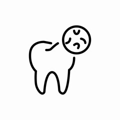 tooth bacteria icon sign vector
