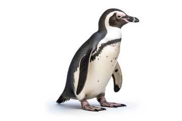 Fototapeta premium Penguin animal bird white background.