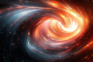 Obraz premium Mesmerizing cosmic swirl embraces galactic wonder and vibrant energy