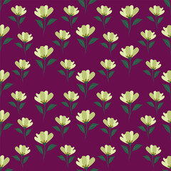 seamless pattern of flowering spring branches