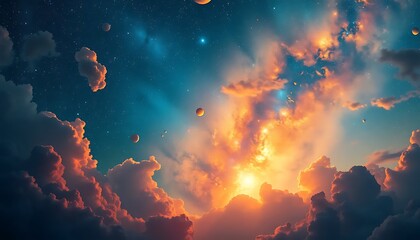 Fototapeta premium sunrise in space