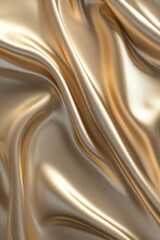 Fototapeta premium Elegant gold fabric texture with smooth waves and soft folds, ideal for backgrounds and design projects.