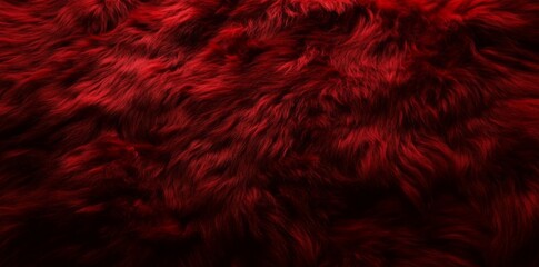 Naklejka premium The striking contrast of red fur brings warmth to the dark background.