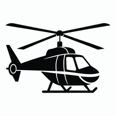 silhouette vector helicopter