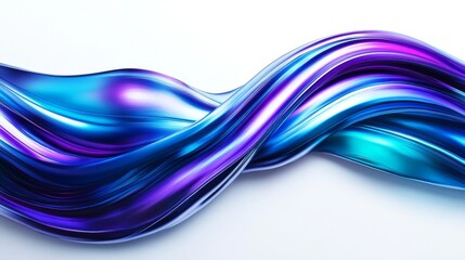 Fototapeta premium Captivating wave design adds depth to a white backdrop.