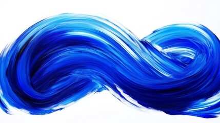 Dynamic Brush Stroke Technique in Blue