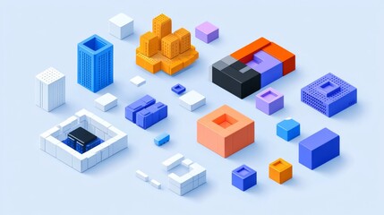 Fun and Playful Geometric Shapes Display