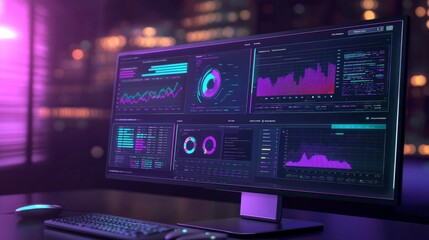 Obraz premium Visual representation of network performance metrics.