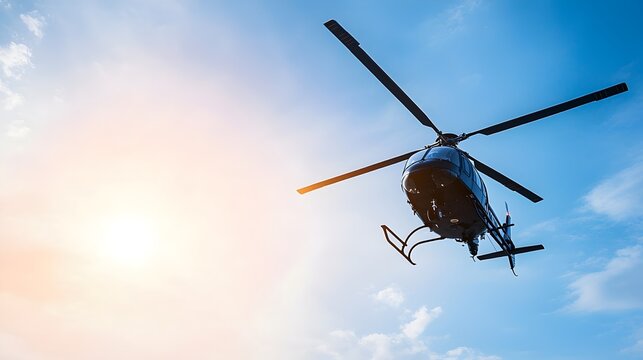 Medical Helicopters Airlifting Patients from Contaminated Zone - Hazmat Personnel on Ground Under Bright Sunlight and Clouds